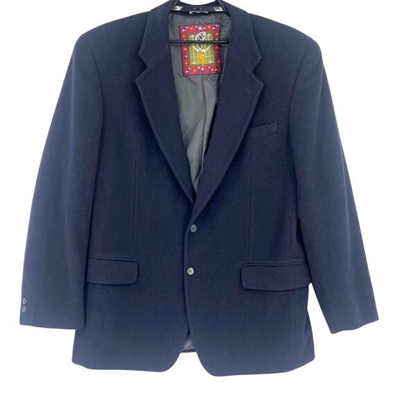 Vtg Y2K QBC Quarterback NFL Wool Mens Sz XL Blazer Preppy Ivy Retro Varsity 80s - Picture 1 of 11